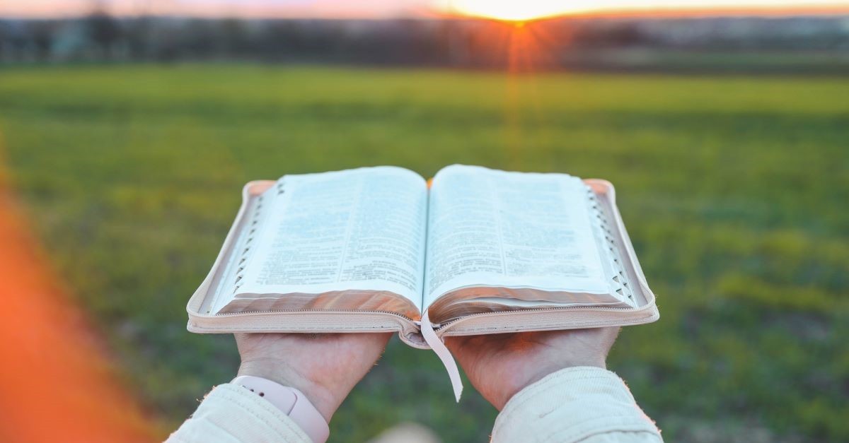 bible morning prayer scripture verses study open outdoors peace