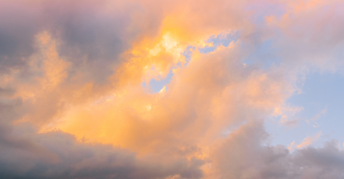 Light through clouds hope